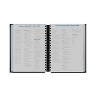 Upward - Deluxe 8242, 12 Month 2026 Calendar Year Planner, Day to Page Diary, B5 Wiro Bound