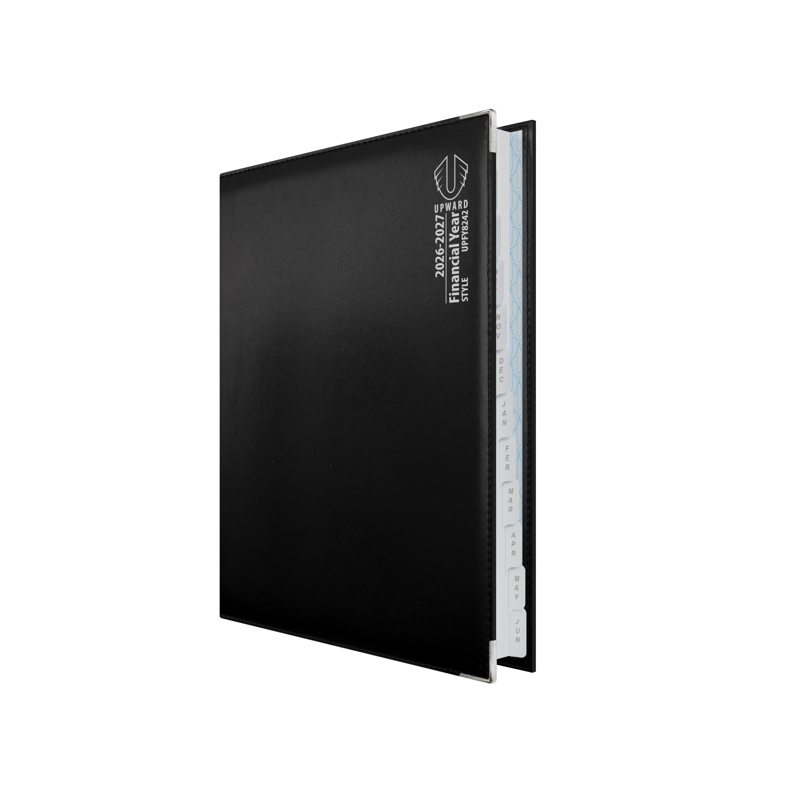 2026-2027 Financial Year Planner - 12 Month B5 Day to Page Diary - Hard Cover Leather Bound - Upward Deluxe Range