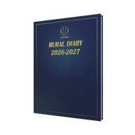 2026-2027 Financial Year Planner - 12 Month 280x210mm 2 Days to a Page Diary - Hard Cover - Upward Rural Management Range