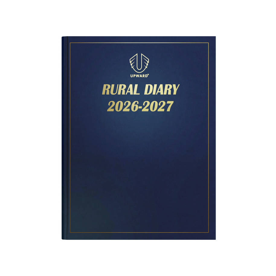 2026-2027 Financial Year Planner - 12 Month 280x210mm 2 Days to a Page Diary - Hard Cover - Upward Rural Management Range