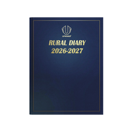2026-2027 Financial Year Planner - 12 Month 280x210mm 2 Days to a Page Diary - Hard Cover - Upward Rural Management Range