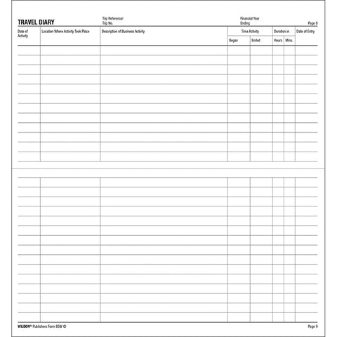 Wildon - Travel And Expenses Diary , 210x105mm Landscape Soft Cover