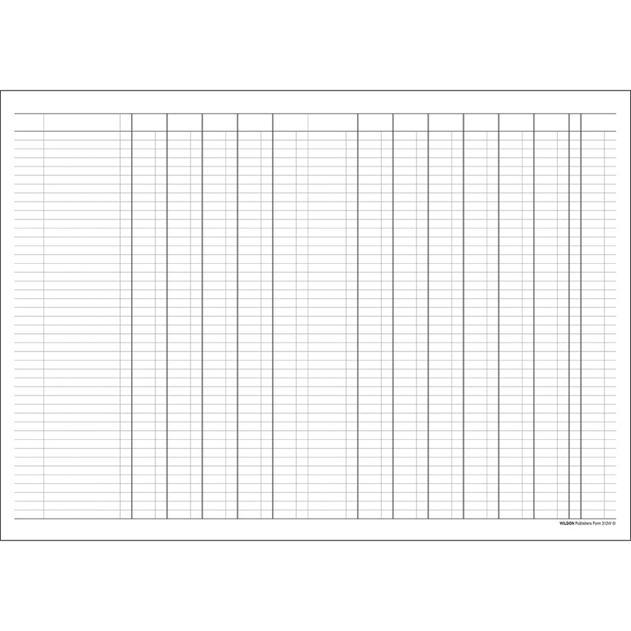 Wildon - 13 Money Column Book 56 Page, A4 Soft Cover