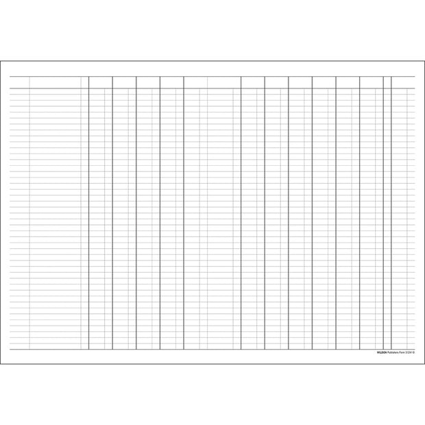 Wildon - 13 Money Column Book 56 Page, A4 Soft Cover