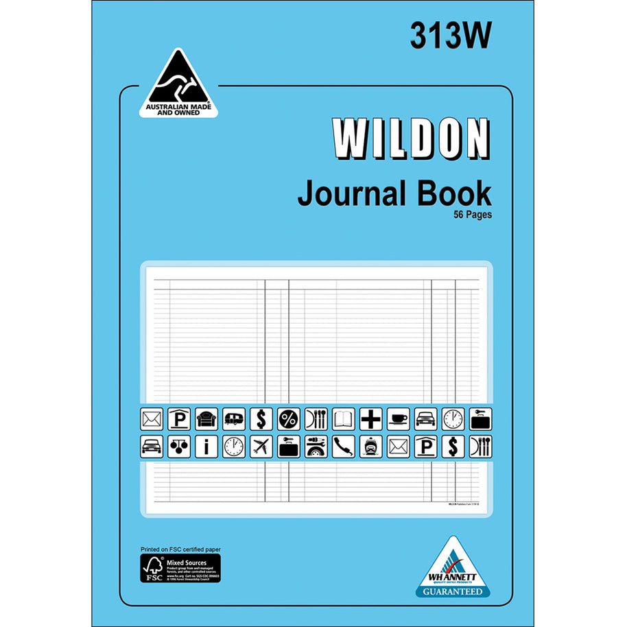 Wildon - Journal Book 56 Pages, A4 Soft Cover - Blue