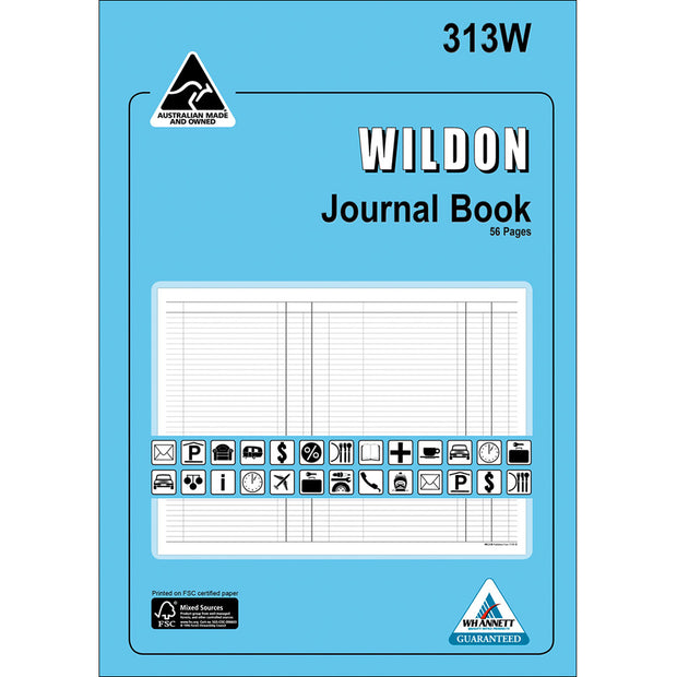 Wildon - Journal Book 56 Pages, A4 Soft Cover - Blue