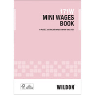 Wildon - Mini Wages Book 25 Page, A5 Soft Cover - Pink