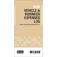 Wildon - Vehicle And Business Expenses Log Book, 210x105mm Landscape Soft Cover - Brown